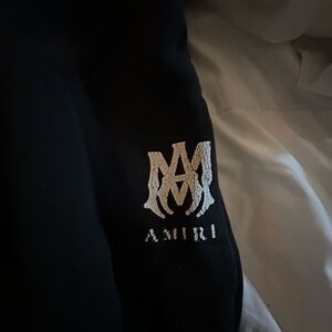 AMIRI Black Crew Neck Sweater Minimalist Design